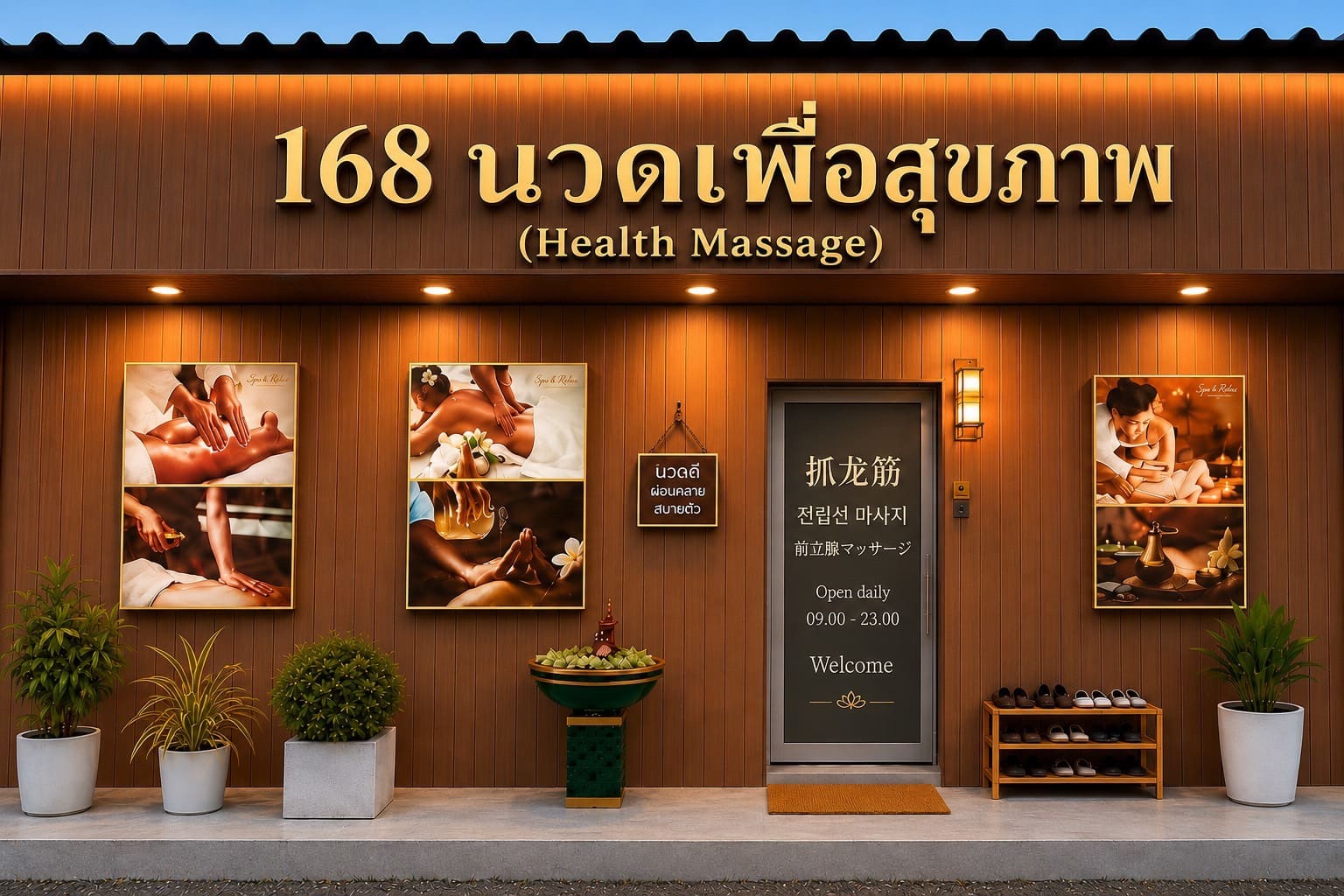 168 Health Massage storefront Sriracha